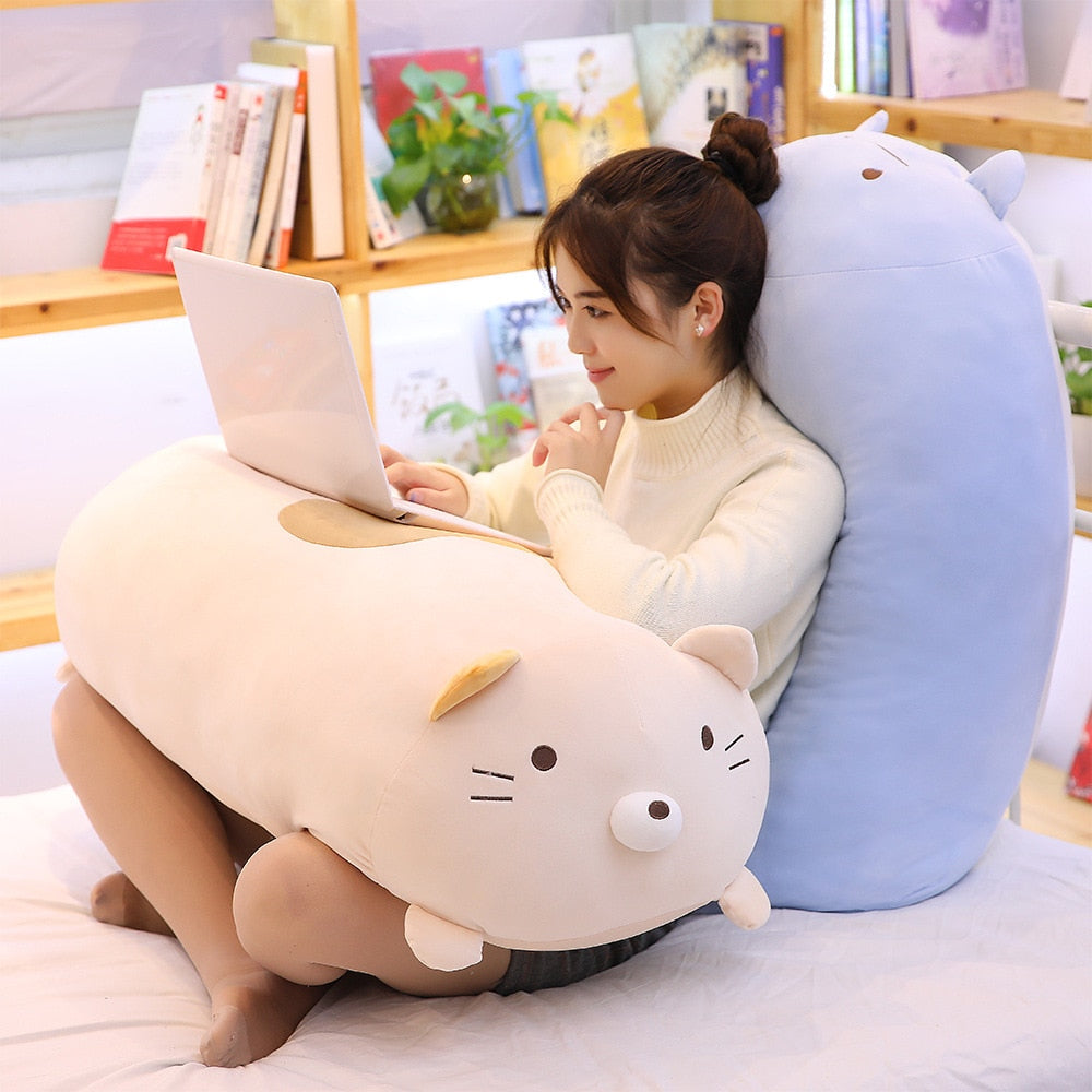 60/90cm Giant Corner Bio Pillow Japanese Animation Sumikko Gurashi Plush Toy Stuffed Soft Cartoon Kids Girls Valentine Gifts