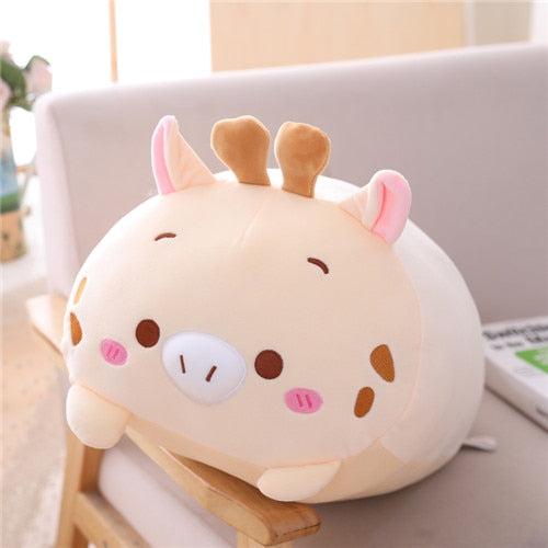 9 Styles Animal Sweet Dinosaur Pig Cat Bear Plush Toy Soft Cartoon Panda Hamster Elephant Deer Stuffed Doll Baby Pillow Gift