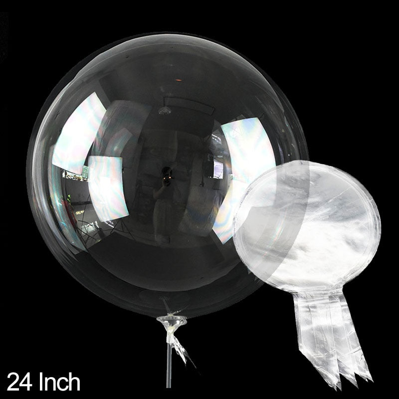 10pcs 10-24inch Transparent Bobo Bubble Balloon Clear Inflatable Air Helium Globos Wedding Birthday Party Decoration Baby Shower