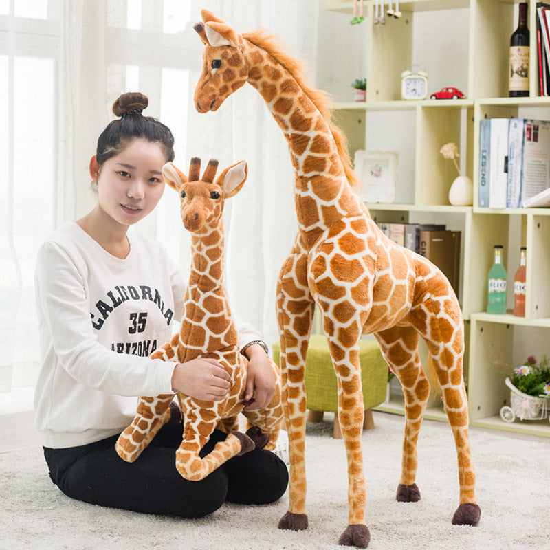 Huge Real Life Giraffe Plush Toys Cute Stuffed Animal Dolls Soft Simulation Giraffe Doll Birthday Gift Kids Toy Bedroom Decor