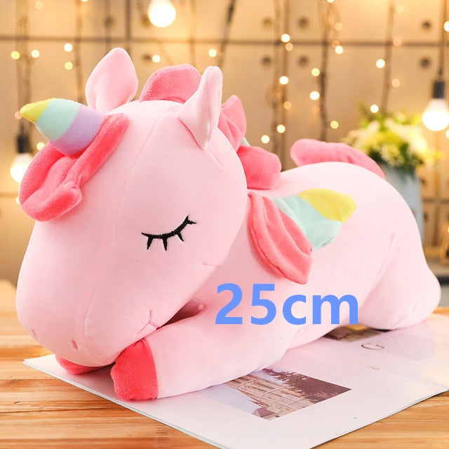 2024 New Arrival large unicorn plush toys cute pink white horse soft doll stuffed animal big toys for children birthday gift