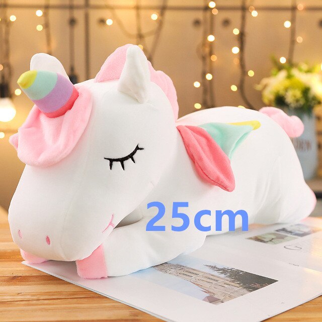 2024 New Arrival large unicorn plush toys cute pink white horse soft doll stuffed animal big toys for children birthday gift