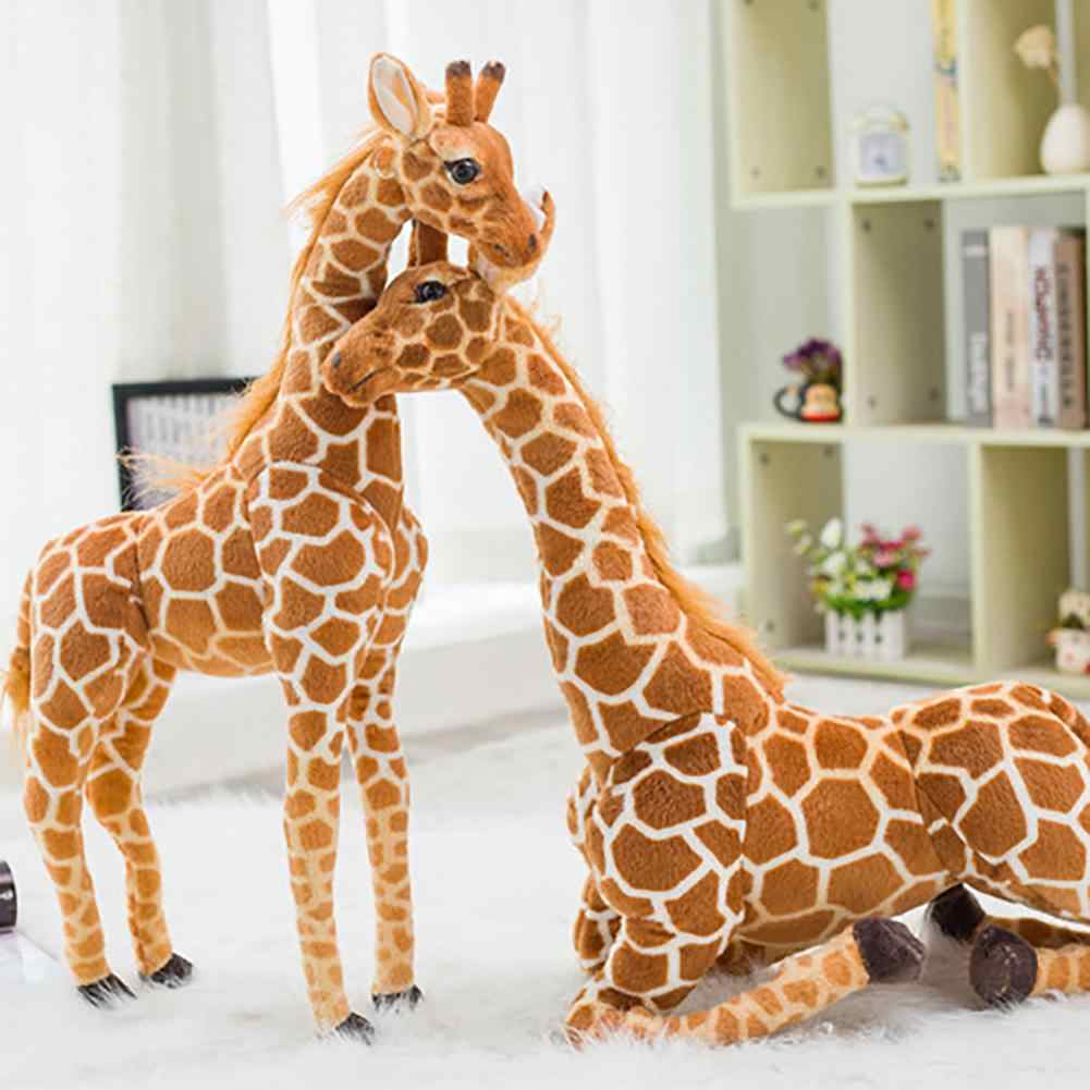 Huge Real Life Giraffe Plush Toys Cute Stuffed Animal Dolls Soft Simulation Giraffe Doll Birthday Gift Kids Toy Bedroom Decor