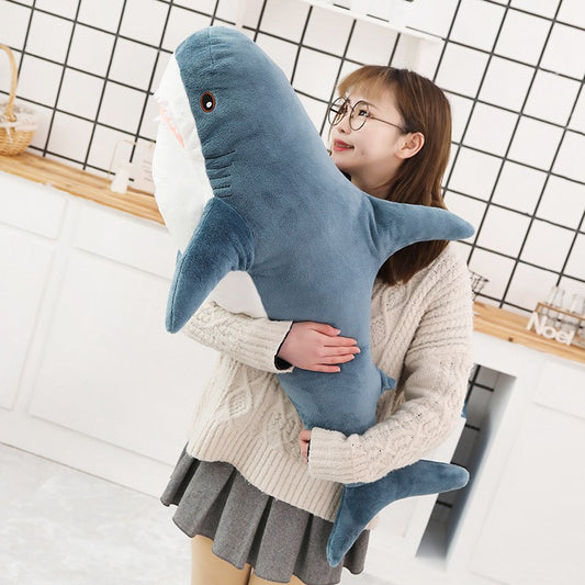 45-140 cm Big Size Shark Plush Toy Soft Stuffed Animal Reading Pillow for Birthday Gifts Cushion Gift For Children