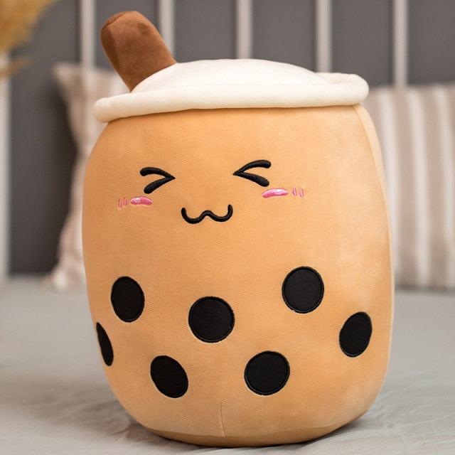 Real-life bubble tea cup plush toy pillow stuffed food milk tea soft doll milk tea cup pillow cushion kids toys birthday gift