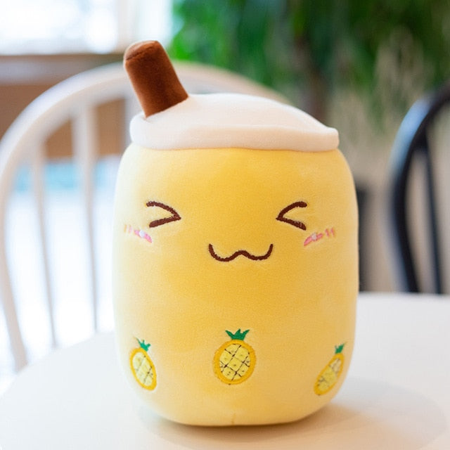 Real-life bubble tea cup plush toy pillow stuffed food milk tea soft doll milk tea cup pillow cushion kids toys birthday gift