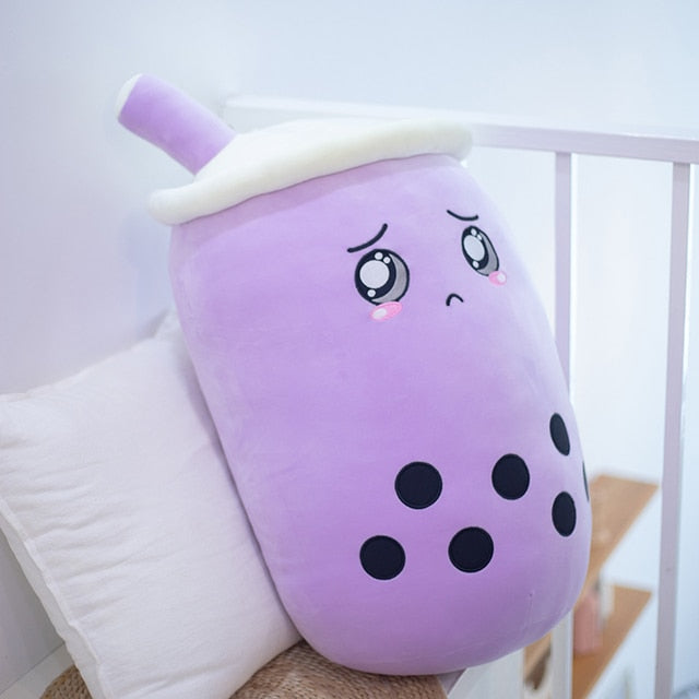 Real-life bubble tea cup plush toy pillow stuffed food milk tea soft doll milk tea cup pillow cushion kids toys birthday gift