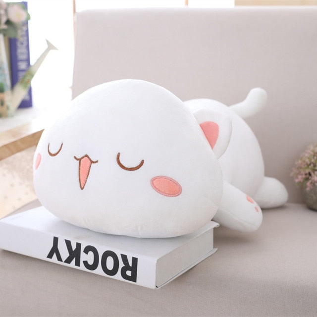 35-65cm Kawaii Lying Cat Plush Toys Stuffed Cute Cat Doll Lovely Animal Pillow Soft Cartoon Toys for Children Girls Christmas Gift